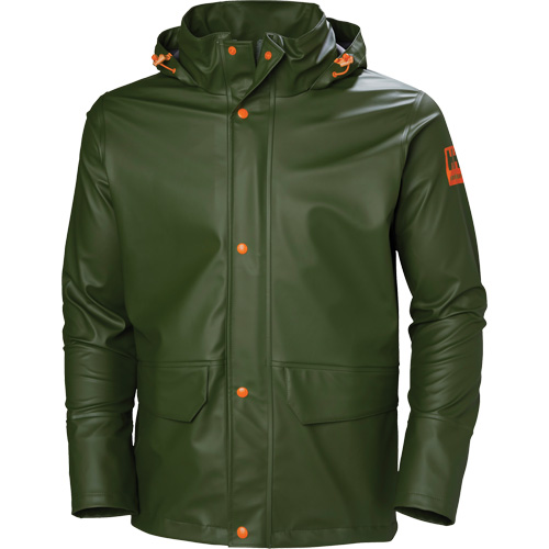 Gale Rain Jacket, Polyester/Polyurethane, Small, Green Chandler Sales