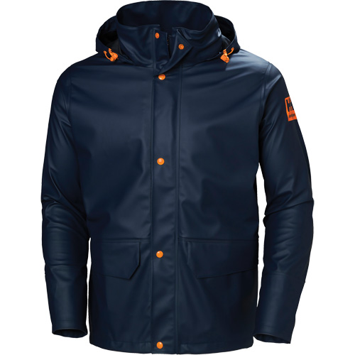 Gale Rain Jacket, Polyester/Polyurethane, Medium, Navy Blue Chandler Sales