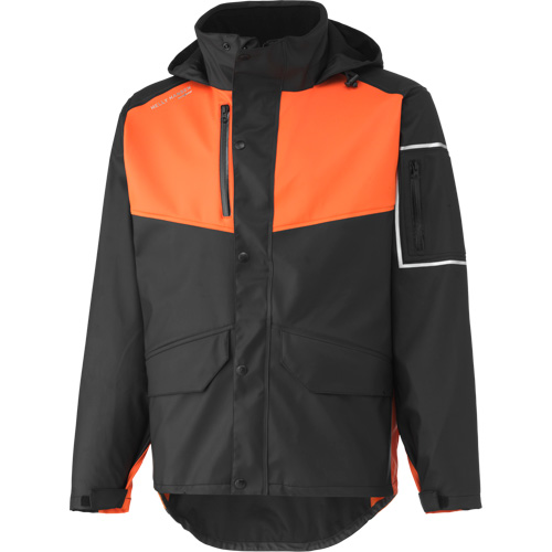 West Coast Waterproof Jacket, Polyester, X-Large, Black/Orange Chandler Sales
