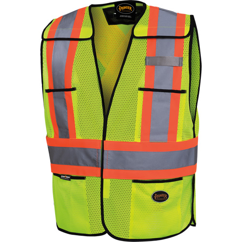 6927 Safety Vest, High Visibility Lime-Yellow, Polyester Chandler Sales
