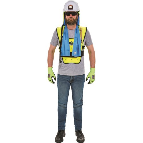 Chill-Its&reg; 6687 Economy Dry Evaporative Cooling Vest, Large/X-Large, High Visibility Lime-Yellow Chandler Sales
