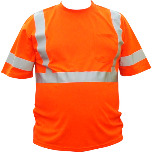 Chemise &agrave; manche courte haute visibilit&eacute;, Coton, 3T-Grand, Orange haute visibilit&eacute; Chandler Sales