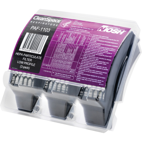 Low Profile HEPA Filters, Particulates, Pack of 3 Chandler Sales