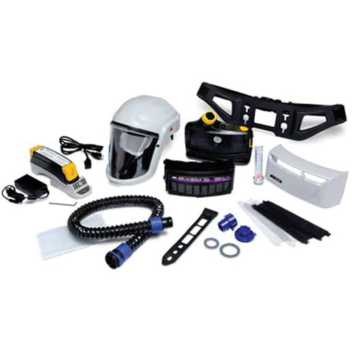 Trousse d'ensemble respirateur d'&eacute;puration d'air propuls&eacute; pour peintre Versaflo, Capuchon & visi&egrave;re, Pile Lithium-ion Chandler Sales