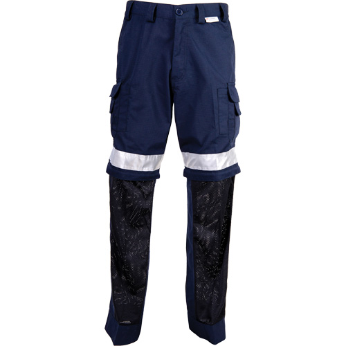 High Visibility Pants, Poly-Cotton, 32, Navy Blue Chandler Sales
