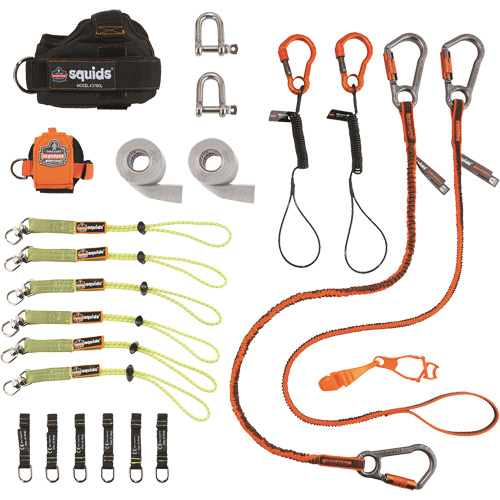 Squids&reg; 3186 Iron/Steel Worker's Tool Tethering Kit Chandler Sales