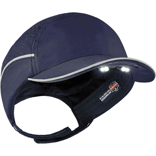 Skullerz&reg; 8965 Lightweight Bump Cap Hat with LED Lighting, Navy Blue Chandler Sales