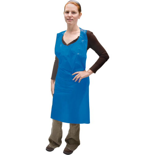 Polyethylene Apron, Polyethylene, Blue, 35" W x 46" L Chandler Sales