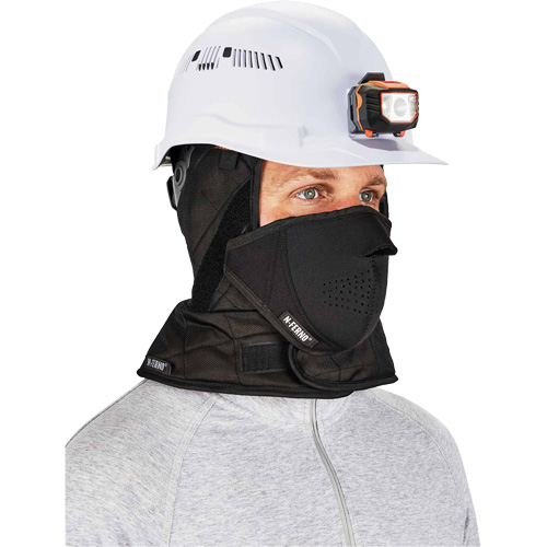 N-Ferno&reg; 3-Layer Winter Hard Hat Liner with Mouthpiece, Fleece Lining, One Size, Black Chandler Sales