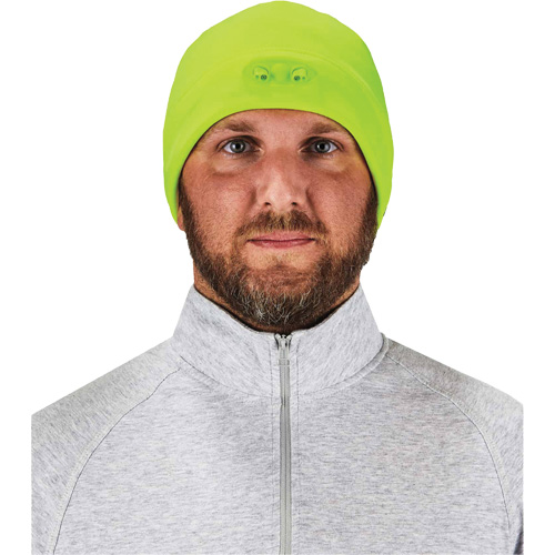 Bonnet N-Ferno &agrave; lumi&egrave;res DEL, Taille unique, Vert lime haute visibilit&eacute; Chandler Sales