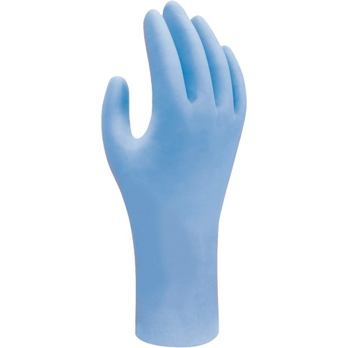 Gants jetables biod&eacute;gradable, T-petit, Nitrile, 2,5 mils, Sans poudre, Bleu Chandler Sales