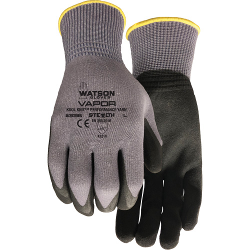 Stealth Vapour Coated Gloves, Small, Foam PVC Coating, 15 Gauge, Nylon Shell Chandler Sales
