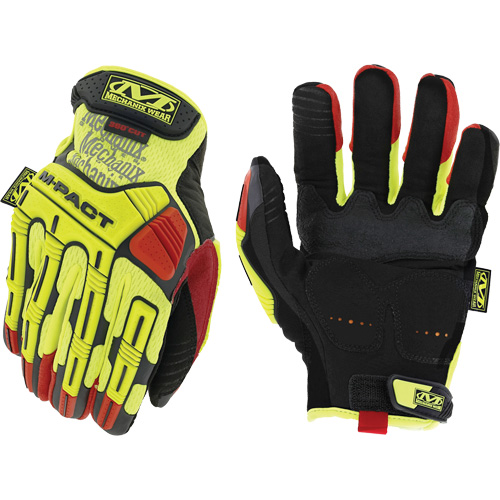 Gants antichocs haute visibilit&eacute; D4-360 M-Pact, 8, Paume en Synth&eacute;tique, Poignet Boucle et crochet Chandler Sales