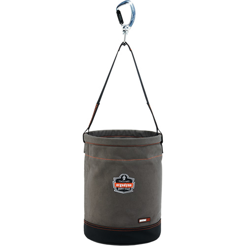 Arsenal&reg; 5940 Swiveling Carabiner Hoist Bucket, Canvas, 12.5" Dia. x 17" H, 150 lbs. Load Rating Chandler Sales