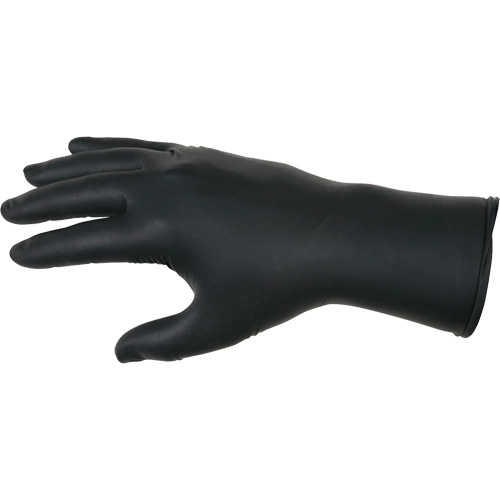 Gants jetables NitriShield Stealth Extra, Grand, Nitrile, 6 mils, Sans poudre, Noir Chandler Sales