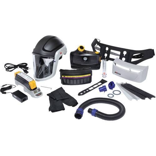 Trousse de respirateur d&eacute;puration dair propuls&eacute; pour lindustrie lourde Versaflo, Capuchon & visi&egrave;re, Pile Lithium-ion Chandler Sales