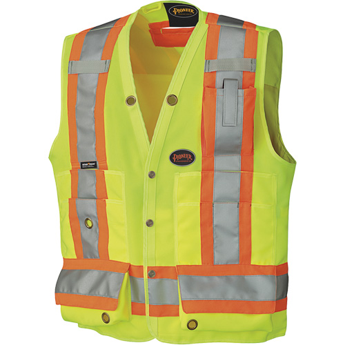 6693 Veste de s&eacute;curit&eacute; pour arpenteur, Jaune lime haute visibilit&eacute;, 3T-Grand, Polyester Chandler Sales