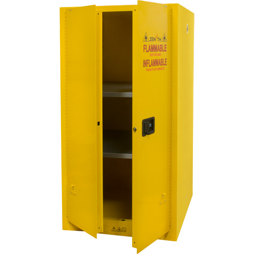 Flammable Storage Cabinet, 60 gal., 2 Door, 34" W x 65" H x 34" D Chandler Sales