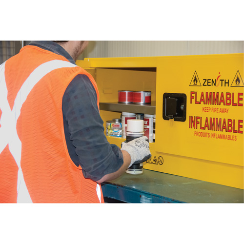 Flammable Storage Cabinet, 12 gal., 2 Door, 43" W x 18" H x 18" D Chandler Sales