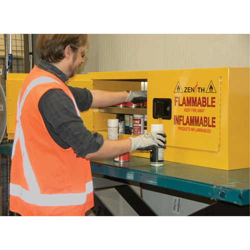 Flammable Storage Cabinet, 12 gal., 2 Door, 43" W x 18" H x 18" D Chandler Sales