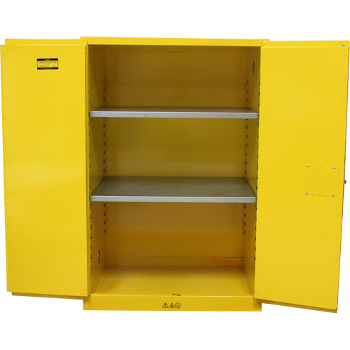 Armoire pour produits inflammables, 90 gal., 2 Porte(s), 43" La x 66" h x 34" p Chandler Sales