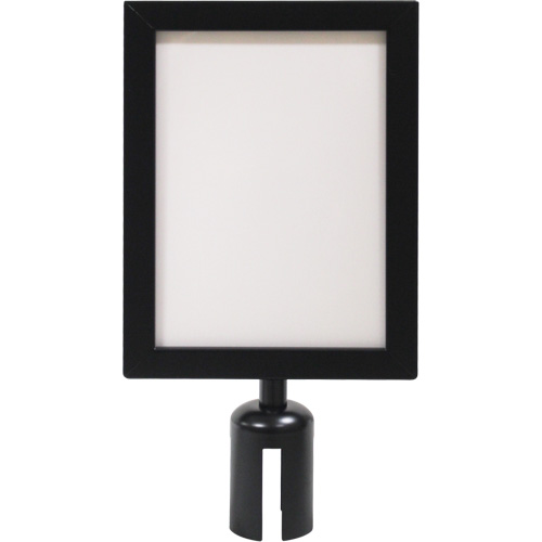 Cadre d'enseigne pour poteau de barri&egrave;re pour le contr&ocirc;le des foules, Noir Chandler Sales