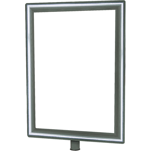 Heavy-Duty Vertical Sign Holder for Classic Posts, Polished Chrome Chandler Sales