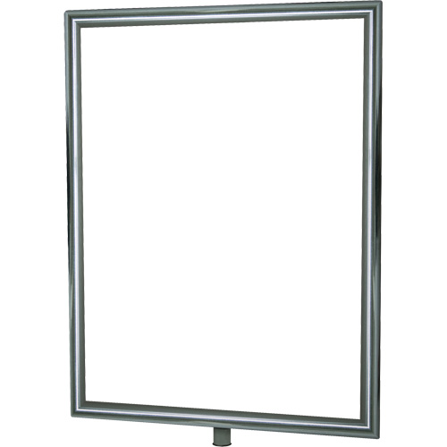 Heavy-Duty Vertical Sign Holder for Classic Posts, Polished Chrome Chandler Sales