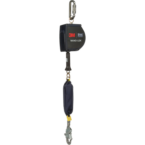 Cordage de s&eacute;curit&eacute; autor&eacute;tractable allong&eacute; Nano-Lok, 15', Acier inoxydable, Pivotant Chandler Sales