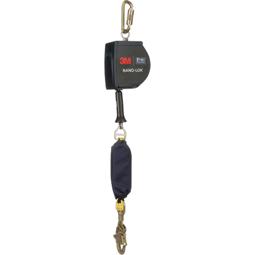 Cordage de s&eacute;curit&eacute; autor&eacute;tractable allong&eacute; Nano-Lok, 15', Acier galvanis&eacute;, Pivotant Chandler Sales