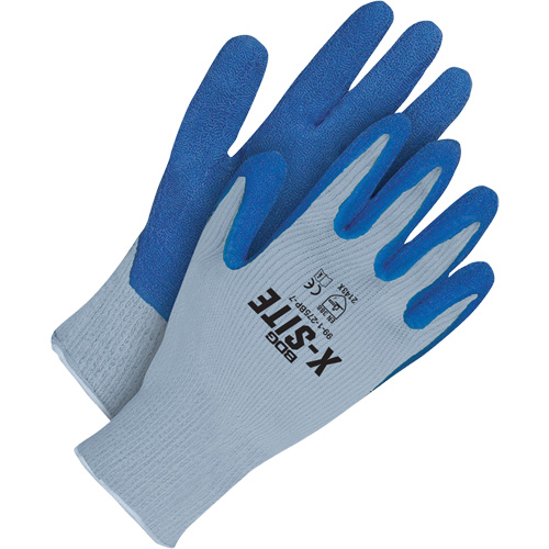 X-Site Gloves, 7, Latex Coating, Polyester/Cotton Shell Chandler Sales