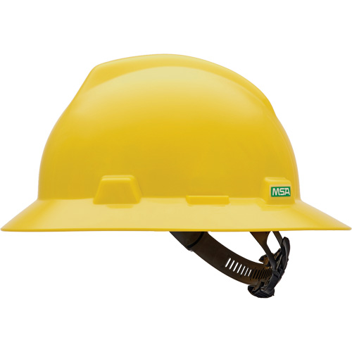 Casque de s&eacute;curit&eacute; &agrave; fente et bordure compl&egrave;te V-Gard, R&eacute;pond aux normes CSA type 1, Suspension Glissement rapide, Non ventil&eacute; Chandler Sales