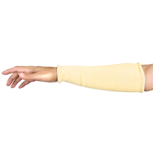 Contender Cut-Resistant Composite-Knit Sleeves, Aramid, 18", ASTM ANSI Level A5, Yellow Chandler Sales
