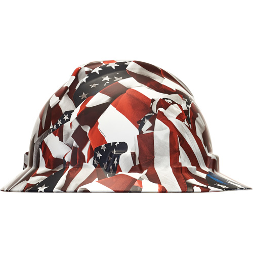Casque de s&eacute;curit&eacute; &agrave; bordure compl&egrave;te Hydro Dip V-Gard, R&eacute;pond aux normes CSA type 1, Suspension Rochet, Non ventil&eacute; Chandler Sales