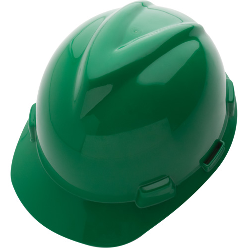 Casque de s&eacute;curit&eacute; avec rainures GREEN V-Gard, R&eacute;pond aux normes CSA type 1, Suspension Rochet Chandler Sales