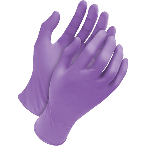 Deny Tripolymer Disposable Gloves, Large, Latex/Neoprene/Nitrile, 6-mil, Powder-Free, Purple Chandler Sales