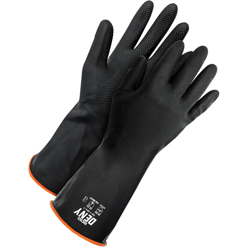 Gants r&eacute;sistants aux produits chimiques Deny, Taille 9, 12" lo, Latex de caoutchouc, Doublure en Ouat&eacute;e, Gant de calibre hiver Chandler Sales