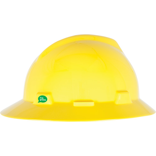 V-Gard&reg; GREEN Slotted Full Brim Hard Hat, Meets CSA Type 1, Ratchet Suspension Chandler Sales