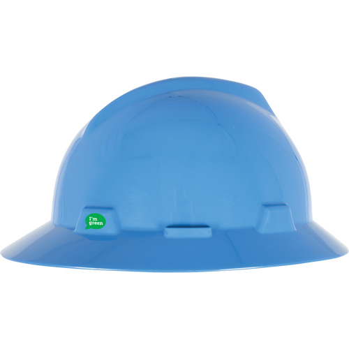 Casque de s&eacute;curit&eacute; &agrave; bord complet V-Gard GREEN avec fentes, R&eacute;pond aux normes CSA type 1, Suspension Rochet Chandler Sales