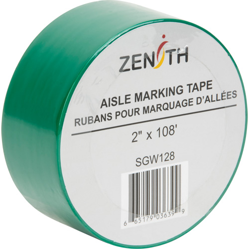 Aisle Marking Tape, 2" x 108', PVC, Green Chandler Sales