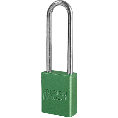 American Lock&reg; Safety Padlock, Green, Keyed Different, Aluminum, 1-1/2" Width Chandler Sales