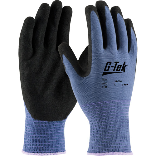 Gants enduits G-Tek GP, Petit, R&ecirc;vetement Nitrile, Calibre 13, Enveloppe en Nylon Chandler Sales