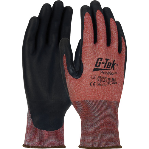 G-Tek&reg; PolyKor&reg; X7 Neuroma&reg; Cut Resistant Gloves, Size Small, 18 Gauge, Polyurethane Coated, Polyethylene Shell, ASTM ANSI Level A3/EN 388 Level C Chandler Sales