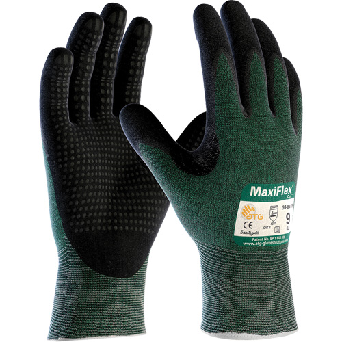 ATG MaxiFlex&reg; Cut Gloves, Size X-Large, 15 Gauge, Foam Nitrile Coated, Engineered Yarn Shell, ASTM ANSI Level A2/EN 388 Level 3/EN 388 Level B Chandler Sales