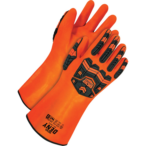 Deny Chemical Resistant Gloves, Size 9, 14" L, PVC, Terry Cloth Inner Lining Chandler Sales