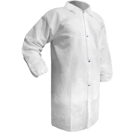 Care Lab Coat, Polypropylene, White, Small Chandler Sales