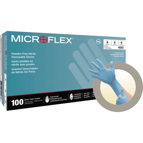 N20 Disposable Gloves, Small, Nitrile, 4.7-mil, Powder-Free, Blue Chandler Sales