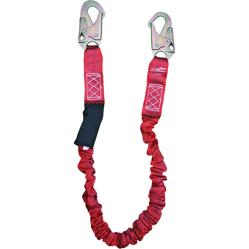 ShockSorb Internal Shock Lanyard, 6', Snap Hook Center, Snap Hook Leg Ends, Polyester Chandler Sales