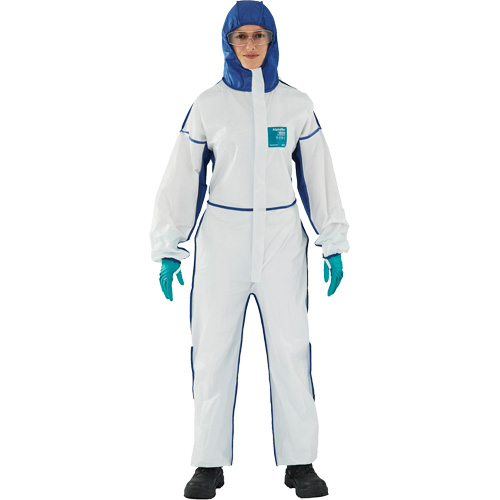 Combinaisons 3 pi&egrave;ces 1800 AlphaTec confortable, Grand, Bleu/Blanc, Microporeux/SMS Chandler Sales