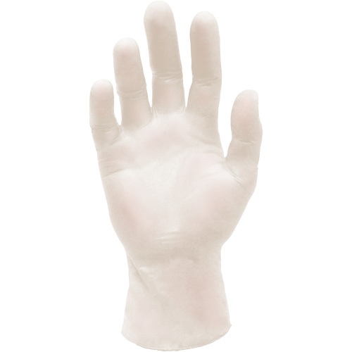 Gants d'examen m&eacute;dical synth&eacute;tiques extensibles, Grand, Vinyle, 5 mils, Sans poudre, Blanc, Classe 2 Chandler Sales
